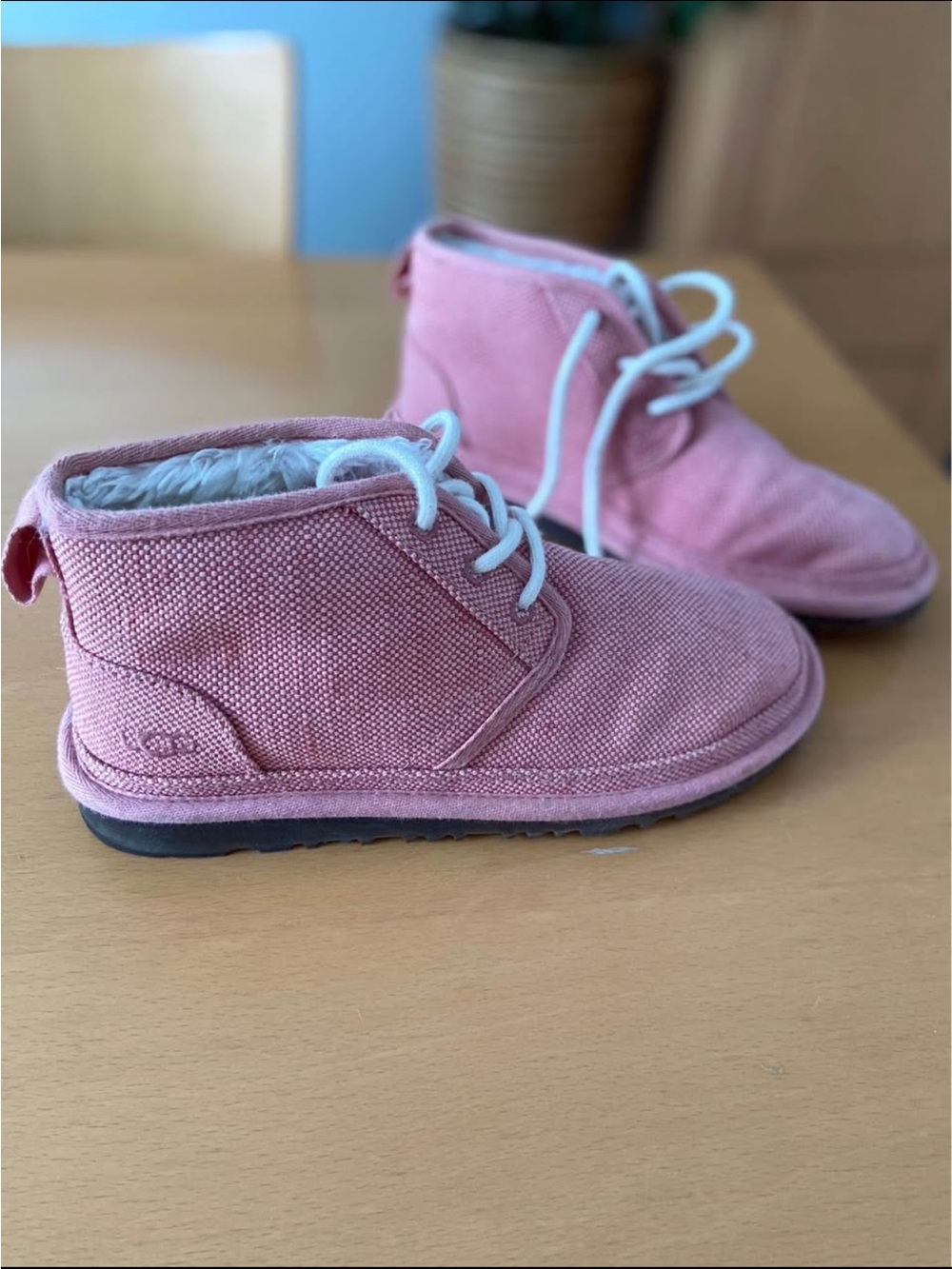 UGG Pink Cozy Lace-Up Boots